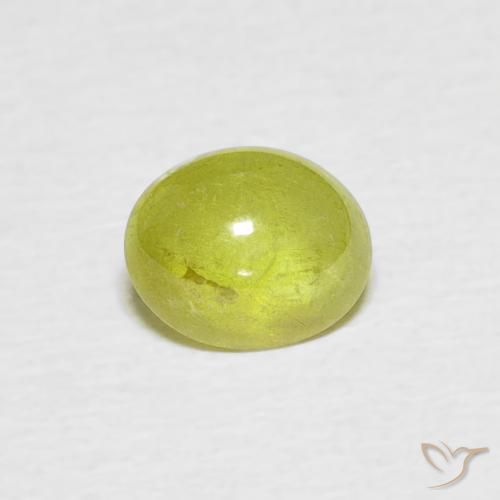 1.01ct Natürlicher Warmes Erdgrün Sphene, Oval, Transparent