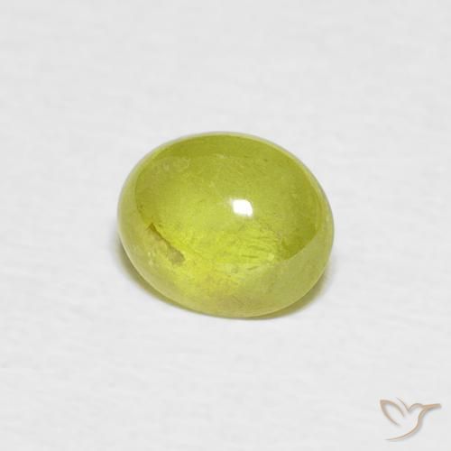 9,17 ctw natürlicher Warmes Erdgrün Sphene, Oval, Transparent