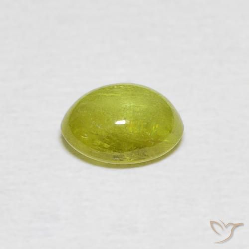 9,17 ctw natürlicher Warmes Erdgrün Sphene, Oval, Transparent
