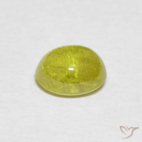 9,17 ctw natürlicher Mittelgrün Sphene, Oval, Transparent