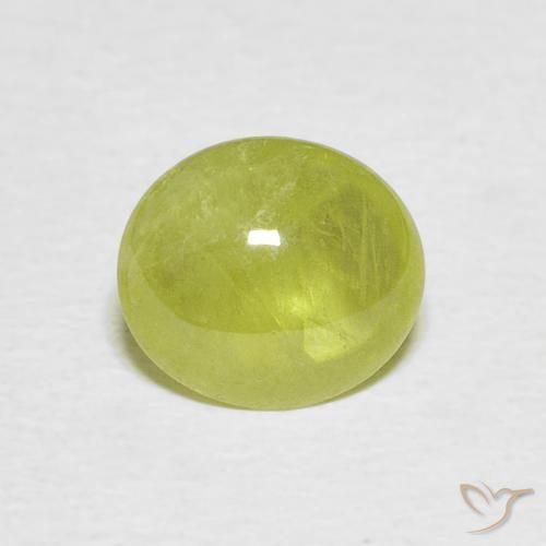 1.93ct Natürlicher Warmes Erdgrün Sphene, Oval, Transparent