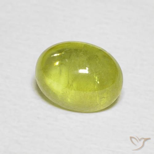 9,17 ctw natürlicher Mittelgelb Sphene, Oval, Transparent / Lichtdurchlässig