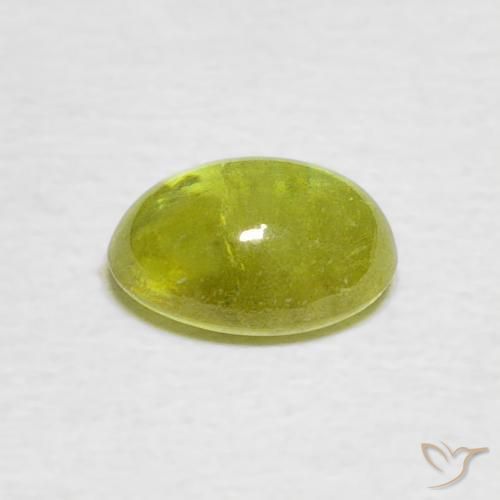 9,17 ctw natürlicher Mittelgelb Sphene, Oval, Transparent / Lichtdurchlässig