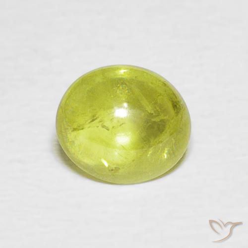 1.38ct Natürlicher hellgrünlich-gelb Sphene, Oval, Transparent