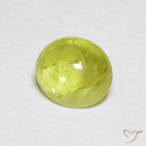 9,17 ctw natürlicher hellgrünlich-gelb Sphene, Oval, Transparent