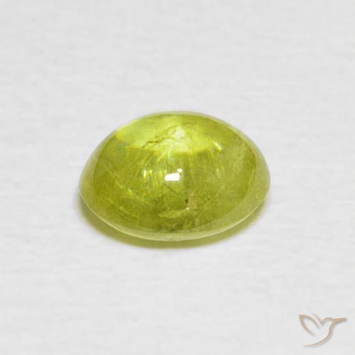 9,17 ctw natürlicher hellgrünlich-gelb Sphene, Oval, Transparent