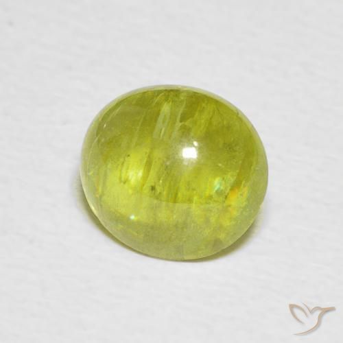 9,17 ctw natürlicher hellgelb Sphene, Oval, Transparent