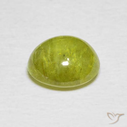 9,17 ctw natürlicher hellgelb Sphene, Oval, Transparent