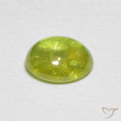 9,17 ctw natürlicher hellgelb Sphene, Oval, Transparent