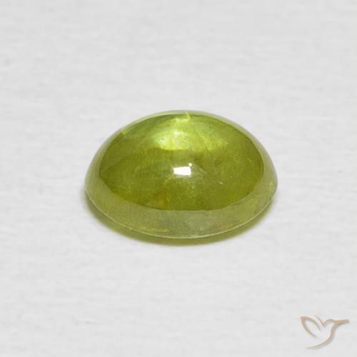 9,17 ctw natürlicher hellgelb Sphene, Oval, Transparent