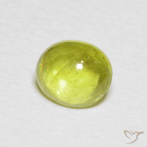 9,17 ctw natürlicher hellgelb Sphene, Oval, Transparent