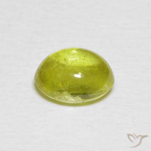 9,17 ctw natürlicher hellgelb Sphene, Oval, Transparent