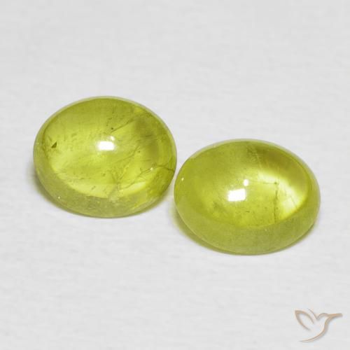 2.57ctw Natürlicher Helles Zitronengelb Sphene, Oval, Transparent