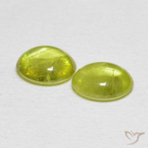 2.57 ct natürliche Helles Zitronengelb Sphene-Edelsteine, Oval, Transparent