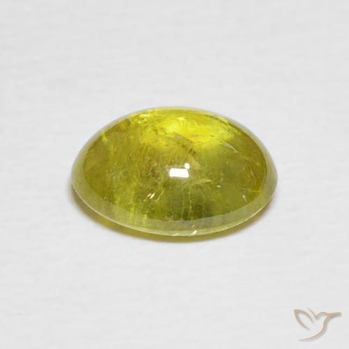 9,17 ctw natürlicher Warmes Erdgrün Sphene, Oval, Transparent