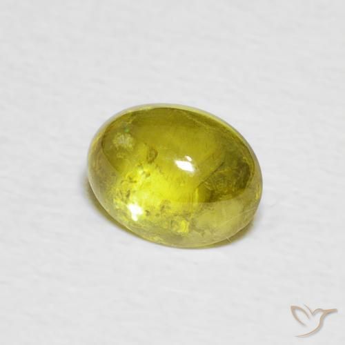 9,17 ctw natürlicher Warmes Erdgrün Sphene, Oval, Transparent
