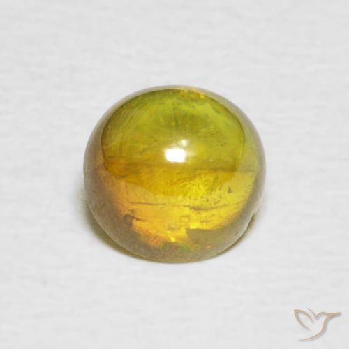 1.31ct Natürlicher Mittelgelb Sphene, Oval, Transparent