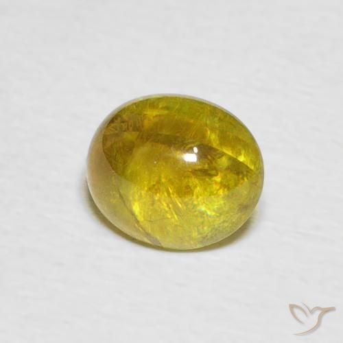 9,17 ctw natürlicher Mittelgelb Sphene, Oval, Transparent