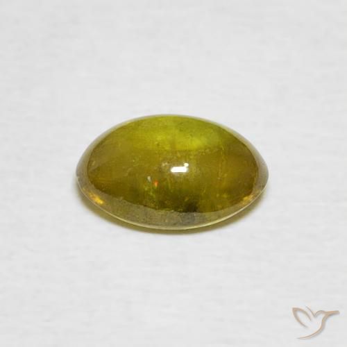 9,17 ctw natürlicher Mittelgelb Sphene, Oval, Transparent