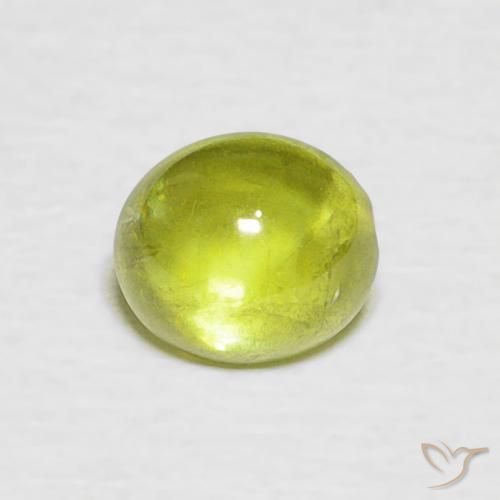 0.91ct Natürlicher Warmes Erdgrün Sphene, Oval, Transparent