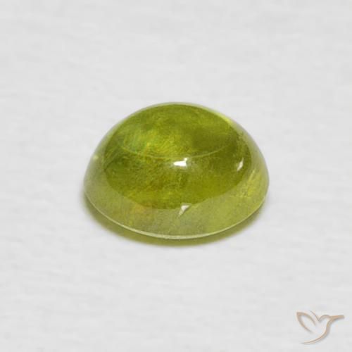 9,17 ctw natürlicher Warmes Erdgrün Sphene, Oval, Transparent