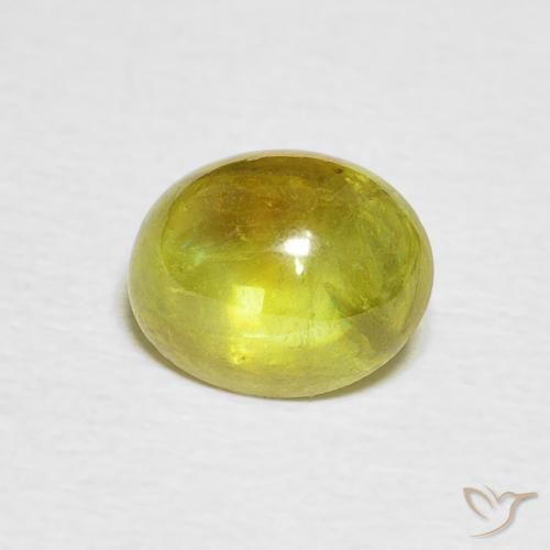 2.19ct Natürlicher Mittelgrün Sphene, Oval, Transparent
