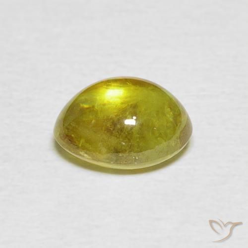 9,17 ctw natürlicher Mittelgrün Sphene, Oval, Transparent
