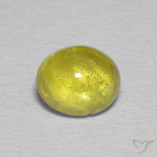 1.53ct Natürlicher gelblich-grün Sphene, Oval, Transparent