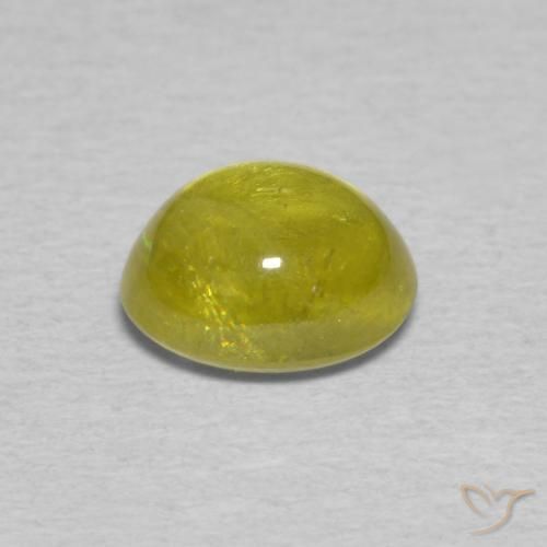 9,17 ctw natürlicher gelblich-grün Sphene, Oval, Transparent