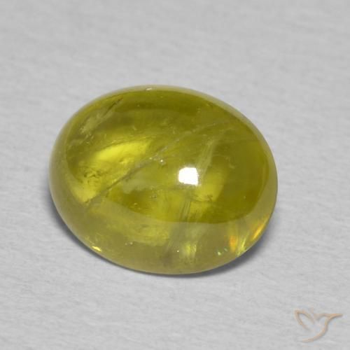 9,17 ctw natürlicher gelblich-grün Sphene, Oval, Transparent