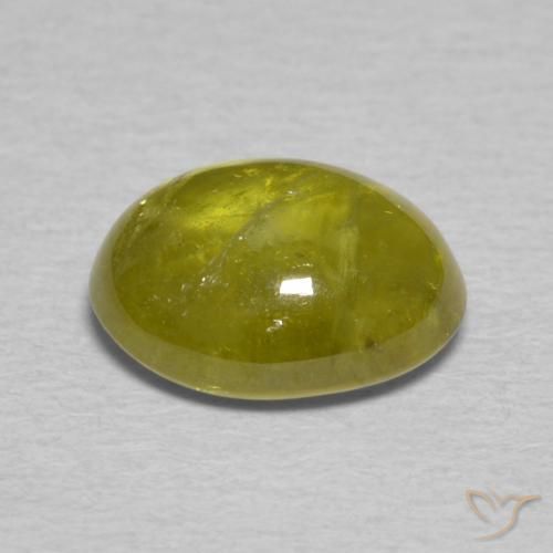 9,17 ctw natürlicher gelblich-grün Sphene, Oval, Transparent