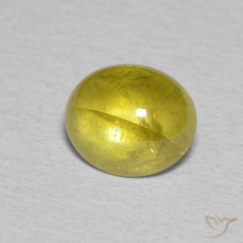 9,17 ctw natürlicher Mittelgelb Sphene, Oval, Transparent
