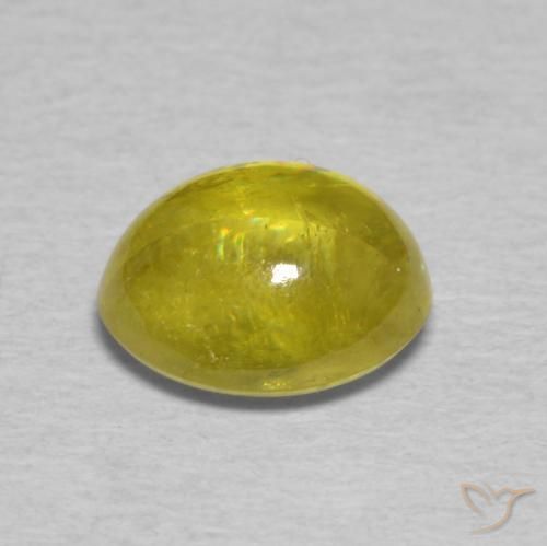 9,17 ctw natürlicher Mittelgelb Sphene, Oval, Transparent