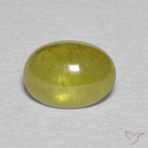 1.81ct Natürlicher Warmes Erdgrün Sphene, Oval, Transparent