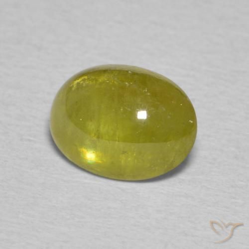 9,17 ctw natürlicher Warmes Erdgrün Sphene, Oval, Transparent