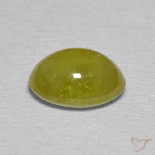 9,17 ctw natürlicher Warmes Erdgrün Sphene, Oval, Transparent