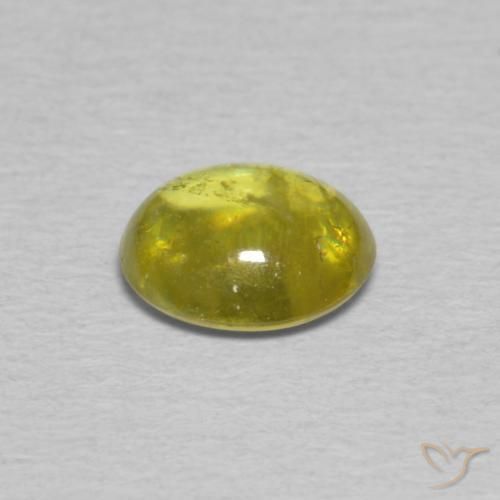 9,17 ctw natürlicher Zitronengelb Sphene, Oval, Transparent