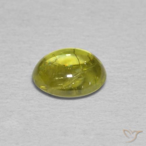 9,17 ctw natürlicher Warmes Waldgrün Sphene, Oval, Transparent