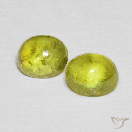 2.10ctw Natürlicher gelblich-grün Sphene, Oval, Transparent