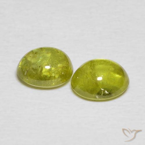 2.10 ct natürliche gelblich-grün Sphene-Edelsteine, Oval, Transparent