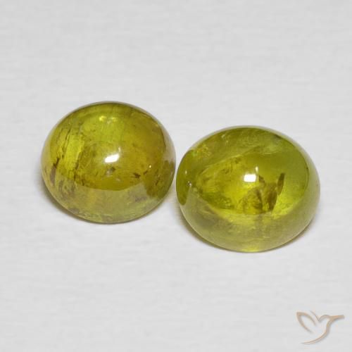 3.52ctw Natürlicher Warmes Waldgrün Sphene, Oval, Transparent