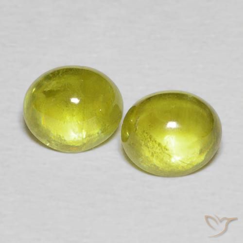 2.11ctw Natürlicher Mittelgrün Sphene, Oval, Transparent