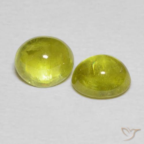 2.11 ct natürliche Mittelgrün Sphene-Edelsteine, Oval, Transparent
