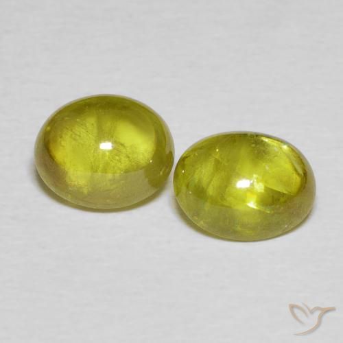 3.13ctw Natürlicher Warmes Waldgrün Sphene, Oval, Transparent