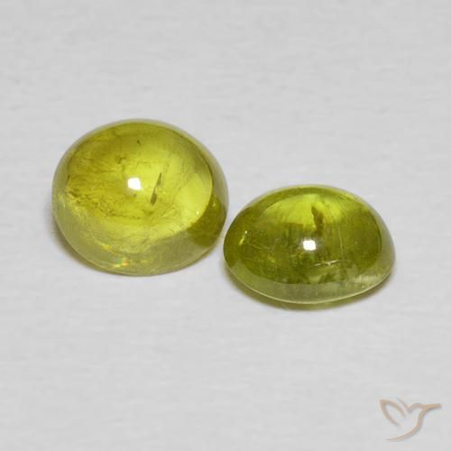 2.65 ct natürliche gelblich-grün Sphene-Edelsteine, Oval, Transparent