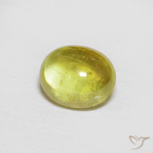 9,17 ctw natürlicher grünlich-gelb Sphene, Oval, Transparent