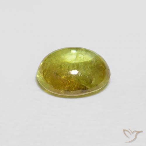 9,17 ctw natürlicher grünlich-gelb Sphene, Oval, Transparent