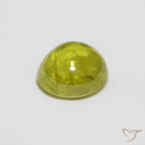 9,17 ctw natürlicher Warmes Waldgrün Sphene, Oval, Transparent