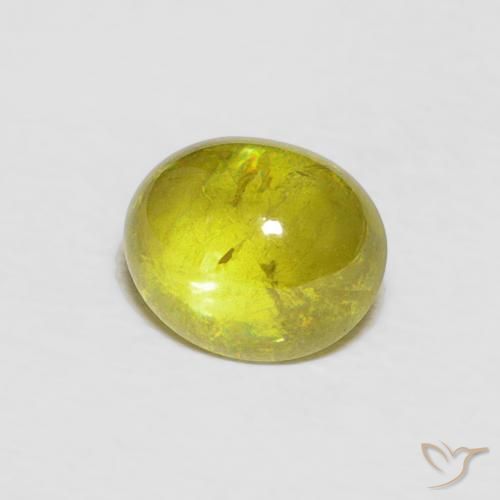 9,17 ctw natürlicher Mittelgelb Sphene, Oval, Transparent