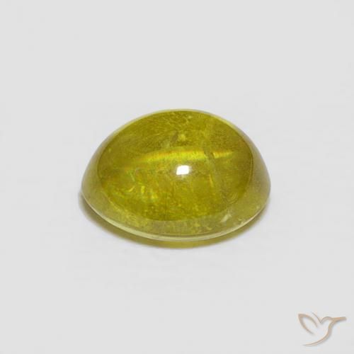 9,17 ctw natürlicher Mittelgelb Sphene, Oval, Transparent
